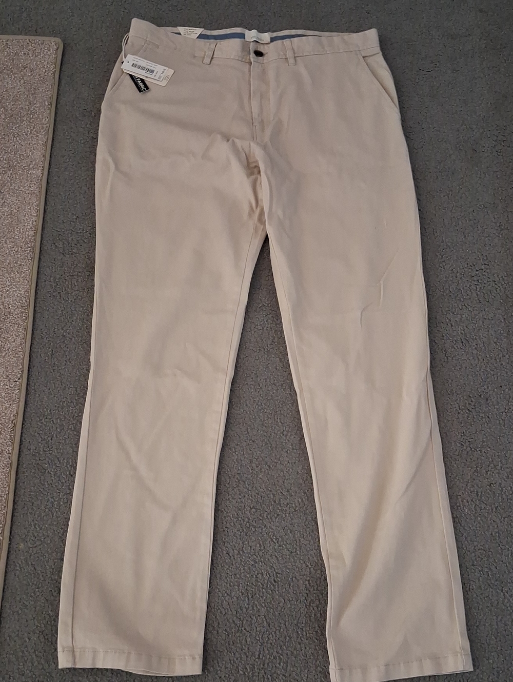 NWT Civil Society Men's Beige Nielsen Chino Pants - Stretch Casual Fit 34x34